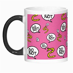 No Step On Snek Do Not Bubble Speech Pattern Pink Background Meme Morph Mug by snek