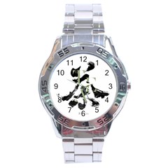 Tea Calligraphy Stainless Steel Analogue Watch by EMWdesign