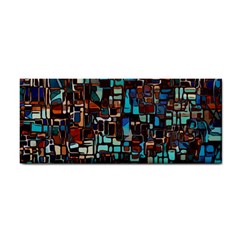 Stained Glass Mosaic Abstract Hand Towel by Pakrebo