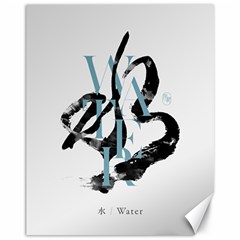 Water Calligraphy  Canvas 11  X 14  by EMWdesign