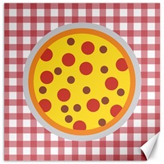 Pizza Table Pepperoni Sausage Canvas 20  X 20  by Pakrebo