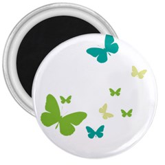 Butterfly 3  Magnets by Mariart