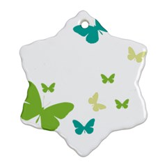 Butterfly Snowflake Ornament (two Sides) by Mariart