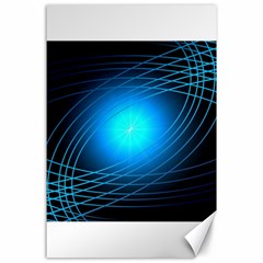 Blue Elliptical Canvas 24  X 36  by JezebelDesignsStudio