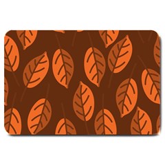 Pattern Leaf Plant Large Doormat  by Mariart