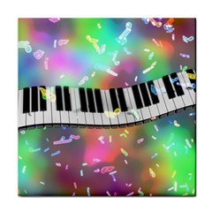 Piano Keys Music Colorful Face Towel by Mariart