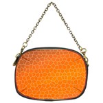 Orange Mosaic Structure Background Chain Purse (Two Sides) Back