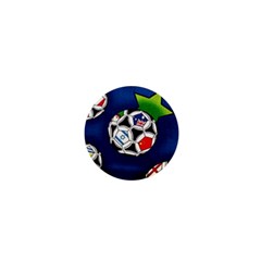 Textile Football Soccer Fabric 1  Mini Magnets by Pakrebo