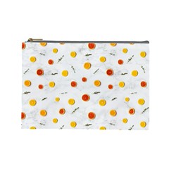 Citrus Thyme Cosmetic Bag (large) by WensdaiAmbrose