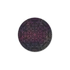 Mandala Neon Symmetric Symmetry Golf Ball Marker by Pakrebo