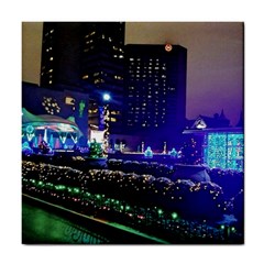 Columbus Commons Lights Tile Coasters by Riverwoman