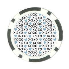 Xo Valentines Day Pattern Poker Chip Card Guard (10 Pack) by Valentinaart