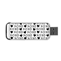 Xo Valentines Day Pattern Portable Usb Flash (two Sides) by Valentinaart