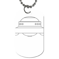 Alien Space Ufo Extraterrestrial Dog Tag (one Side) by Wegoenart