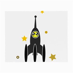 Spacecraft Star Emoticon Travel Small Glasses Cloth (2-side) by Wegoenart