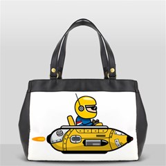 Cartoon Space Racer Galaxy Science Oversize Office Handbag by Wegoenart