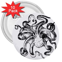 Animal Game Asset Call Invertebrate 3  Buttons (10 Pack)  by Wegoenart