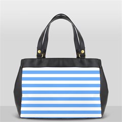 Blue Stripes Oversize Office Handbag by snowwhitegirl