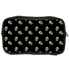 Skull Black Pattern Toiletries Bag (two Sides) by snowwhitegirl