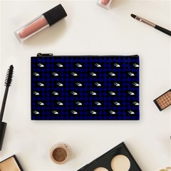 Eyes Blue Plaid Cosmetic Bag (small) by snowwhitegirl