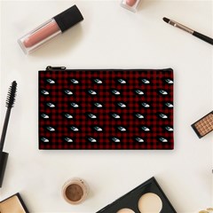 Eyes Red Plaid Cosmetic Bag (small) by snowwhitegirl