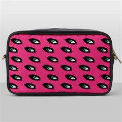 Eyes Dark Pink Toiletries Bag (one Side) by snowwhitegirl