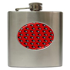 Eyes Red Hip Flask (6 Oz) by snowwhitegirl