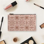 Ornamental Brown Cosmetic Bag (Small) Front