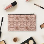 Ornamental Brown Cosmetic Bag (Small) Back