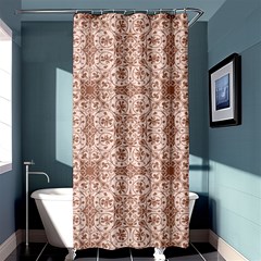 Ornamental Brown Shower Curtain 36  X 72  (stall)  by snowwhitegirl