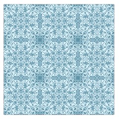 Ornamental Blue Large Satin Scarf (square) by snowwhitegirl