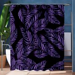 Tropical Leaves Purple Shower Curtain 60  x 72  (Medium)  60 x72  Curtain