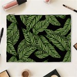 Tropical Leaves On Black Cosmetic Bag (XL) Front