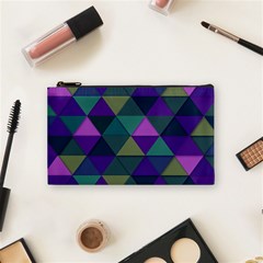 Blue Geometric Cosmetic Bag (small) by snowwhitegirl