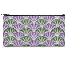 Vintage Scallop Violet Green Pattern Pencil Cases by snowwhitegirl