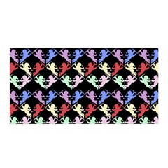 Colorful Cherubs Black Satin Wrap by snowwhitegirl