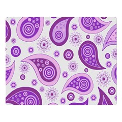 Retro Paisley Purple Double Sided Flano Blanket (large)  by snowwhitegirl