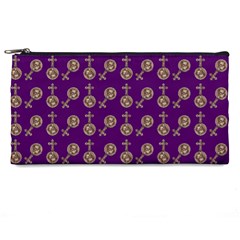 Victorian Crosses Purple Pencil Cases by snowwhitegirl