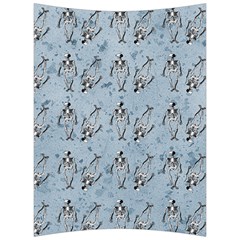 Skeleton Blue Background Back Support Cushion by snowwhitegirl