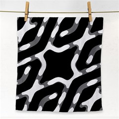 Giant Bold Dark Geometric Print Face Towel by dflcprintsclothing