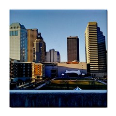 Columbus Skyline Tile Coasters by Riverwoman