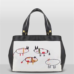 Children Children Drawing Flock Oversize Office Handbag (2 Sides) by Pakrebo