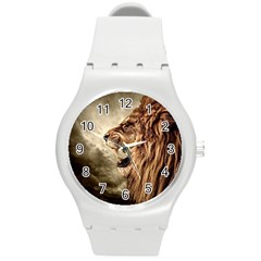 Roaring Lion Round Plastic Sport Watch (m) by Sudhe