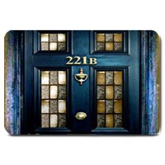 Tardis Sherlock Holmes 221b Large Doormat  by Sudhe