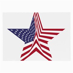 A Star With An American Flag Pattern Large Glasses Cloth (2-side) by Sudhe