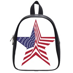 A Star With An American Flag Pattern School Bag (small) by Sudhe