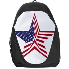 A Star With An American Flag Pattern Backpack Bag by Sudhe