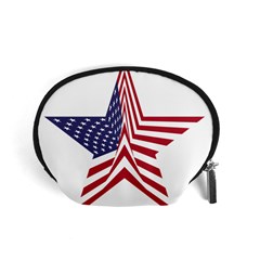 A Star With An American Flag Pattern Accessory Pouch (small) by Sudhe