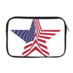 A Star With An American Flag Pattern Apple Macbook Pro 17  Zipper Case by Sudhe