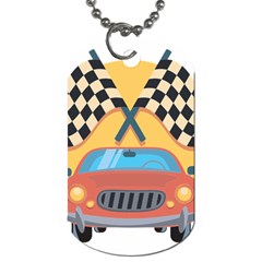 Automobile Car Checkered Drive Dog Tag (one Side) by Sudhe